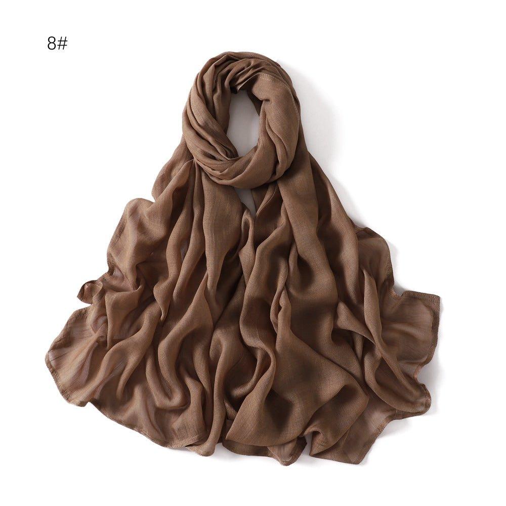 MH054 Rayon Solid Color Wide Brim Hijab