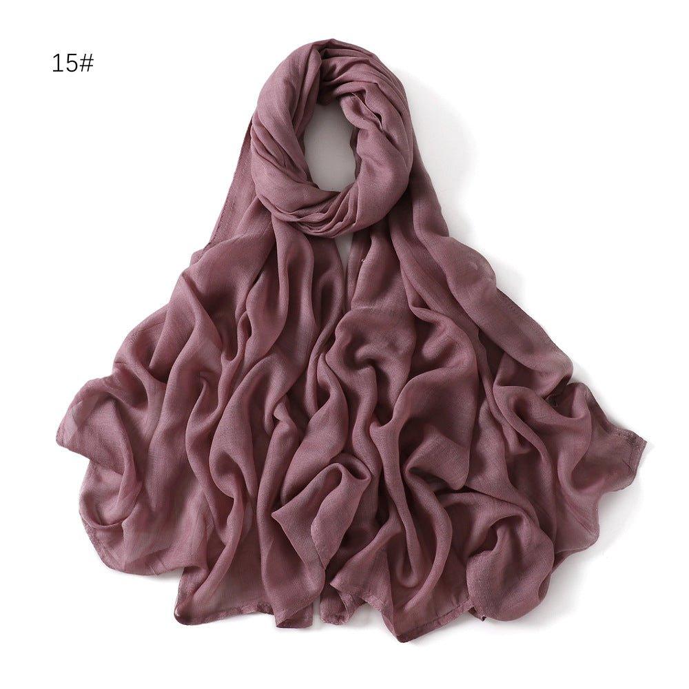 MH054 Rayon Solid Color Wide Brim Hijab