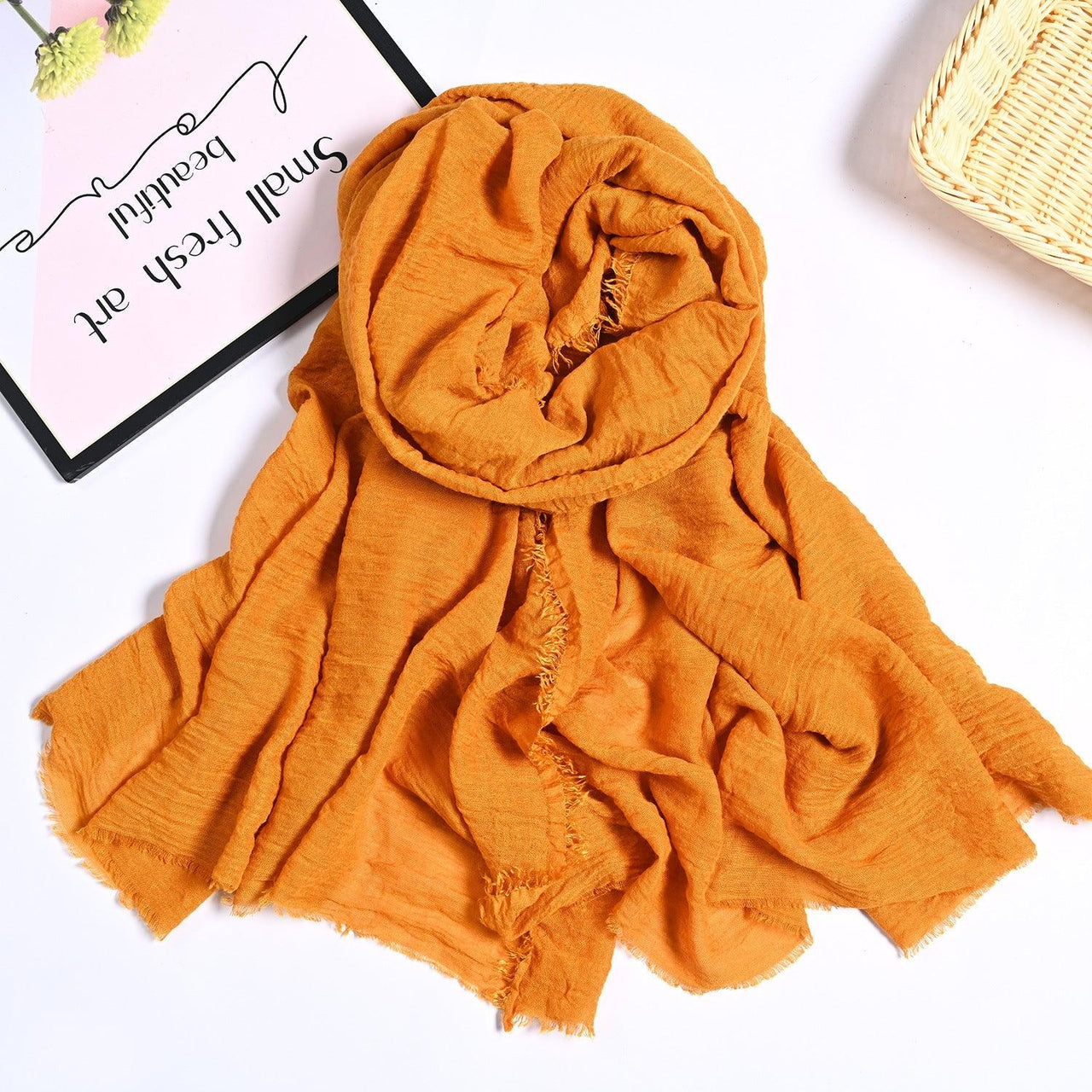 MH055 Encrypted Bubble Wrinkle Solid Color Hijab