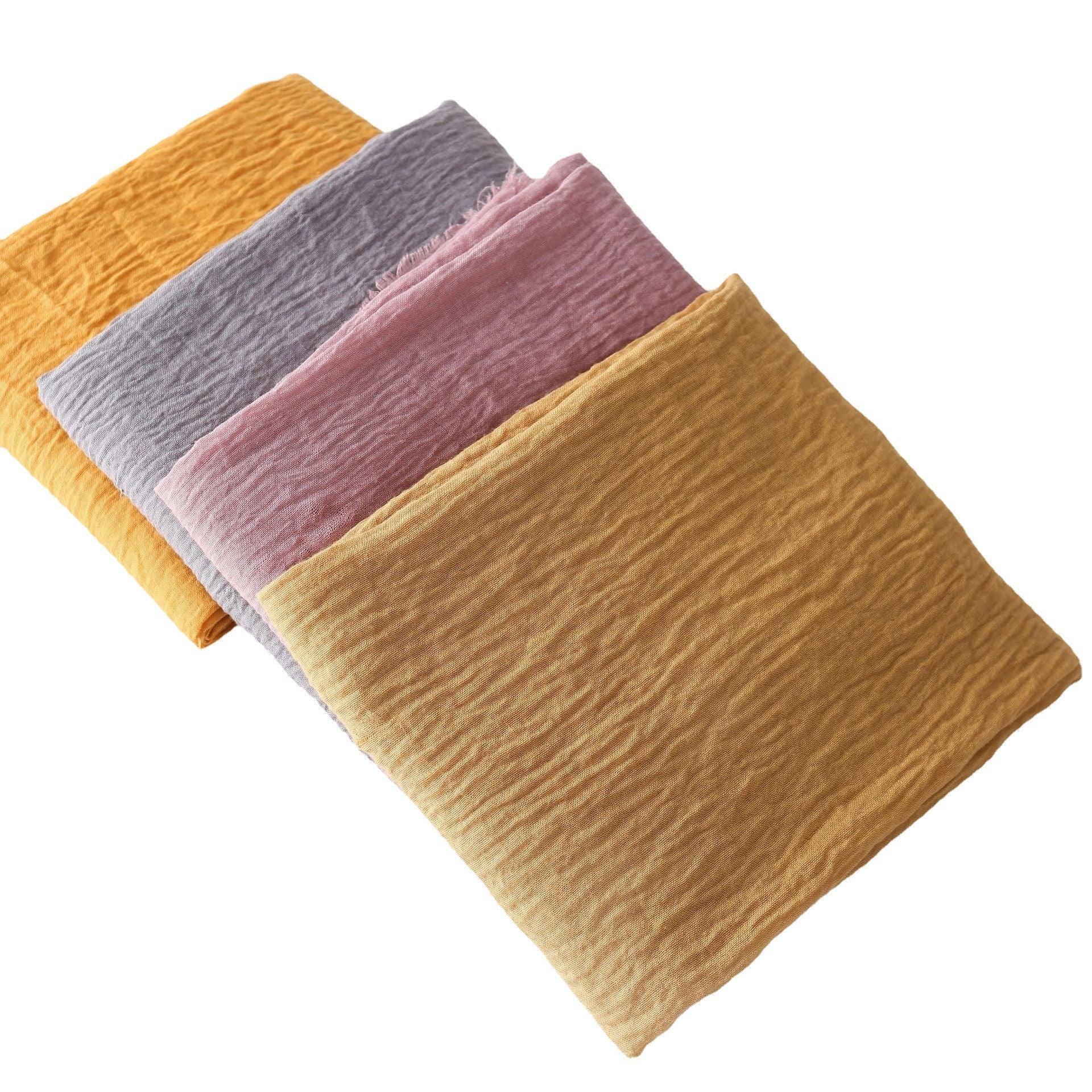 MH055 Encrypted Bubble Wrinkle Solid Color Hijab
