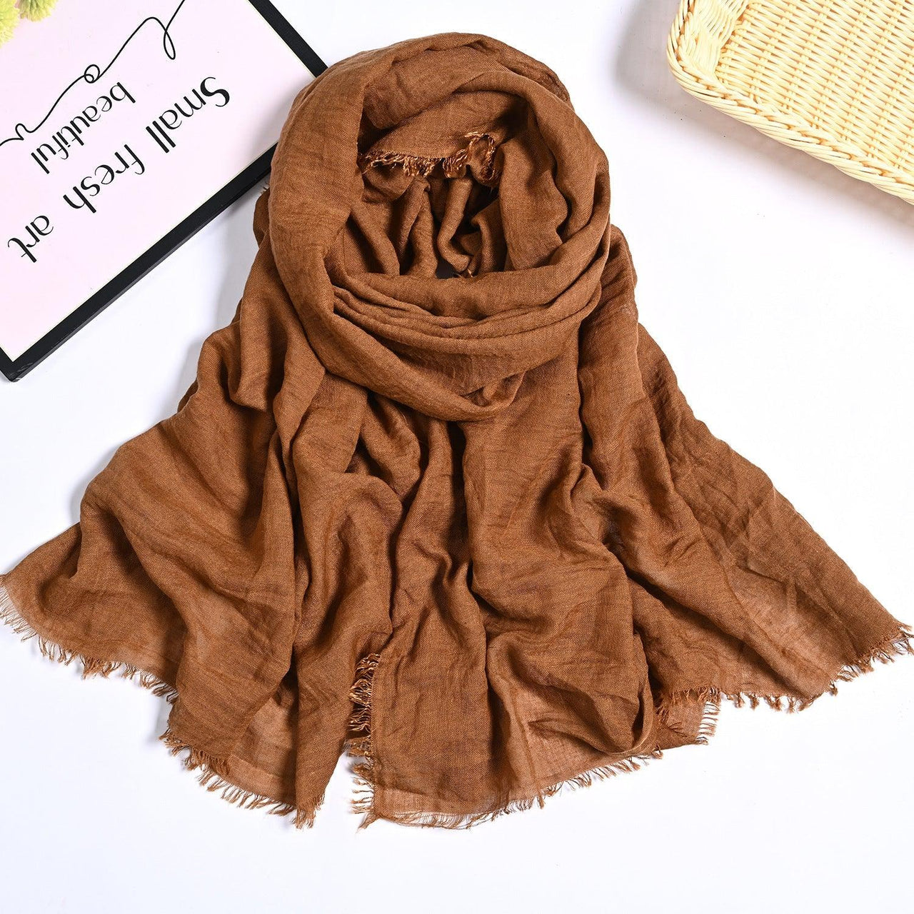MH055 Encrypted Bubble Wrinkle Solid Color Hijab