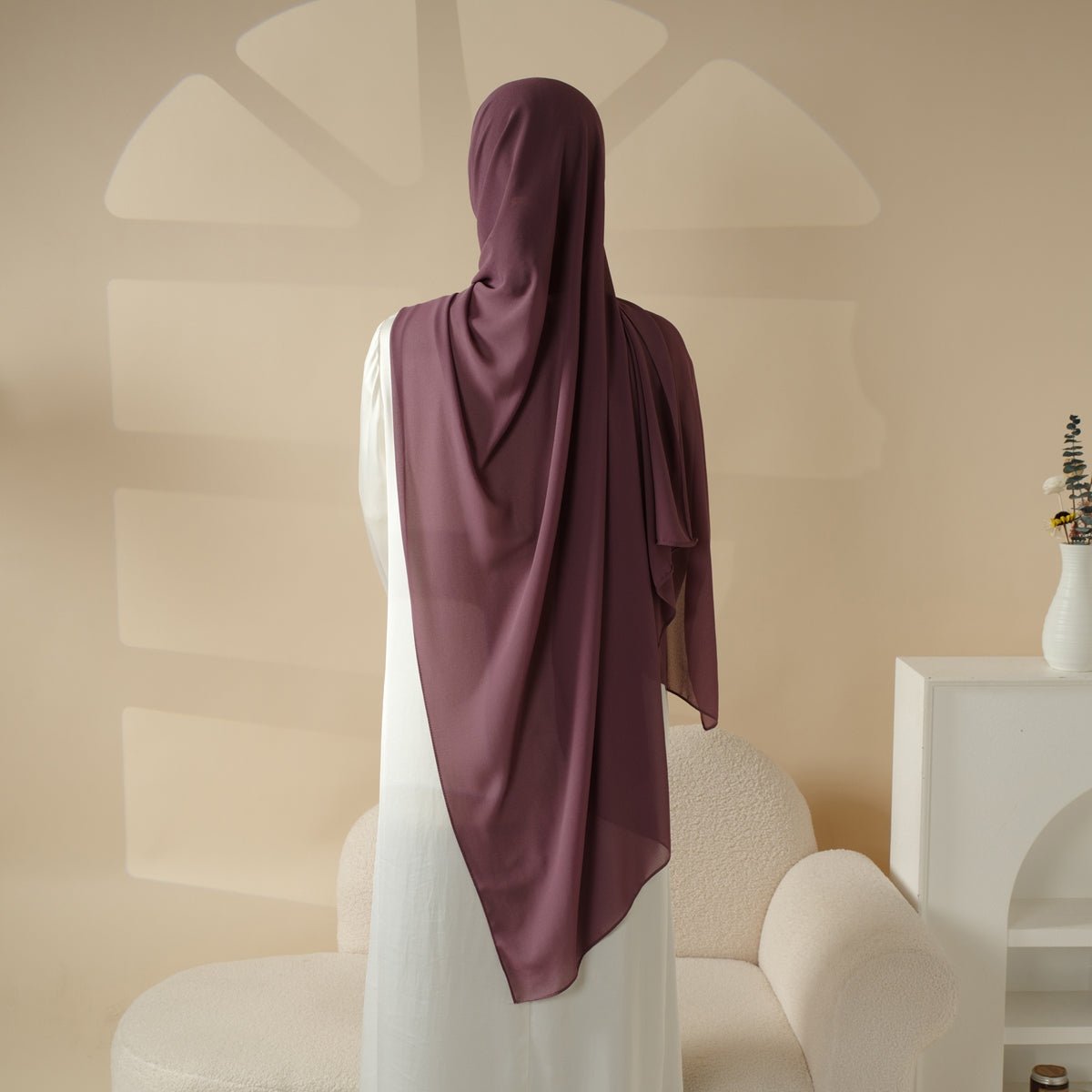 Plain Chiffon Shawl, Extra Fine Chiffon Hijab (MH067)