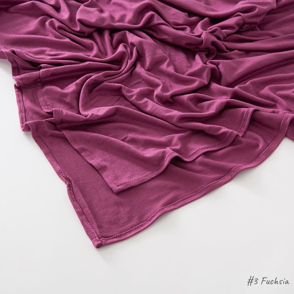 High Quality Right Angle Curled Jersey Mercerized Cotton Breathable Hijab(MH068)