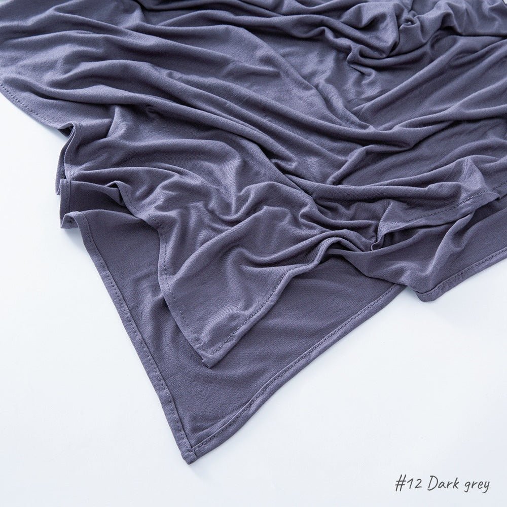 High Quality Right Angle Curled Jersey Mercerized Cotton Breathable Hijab(MH068)