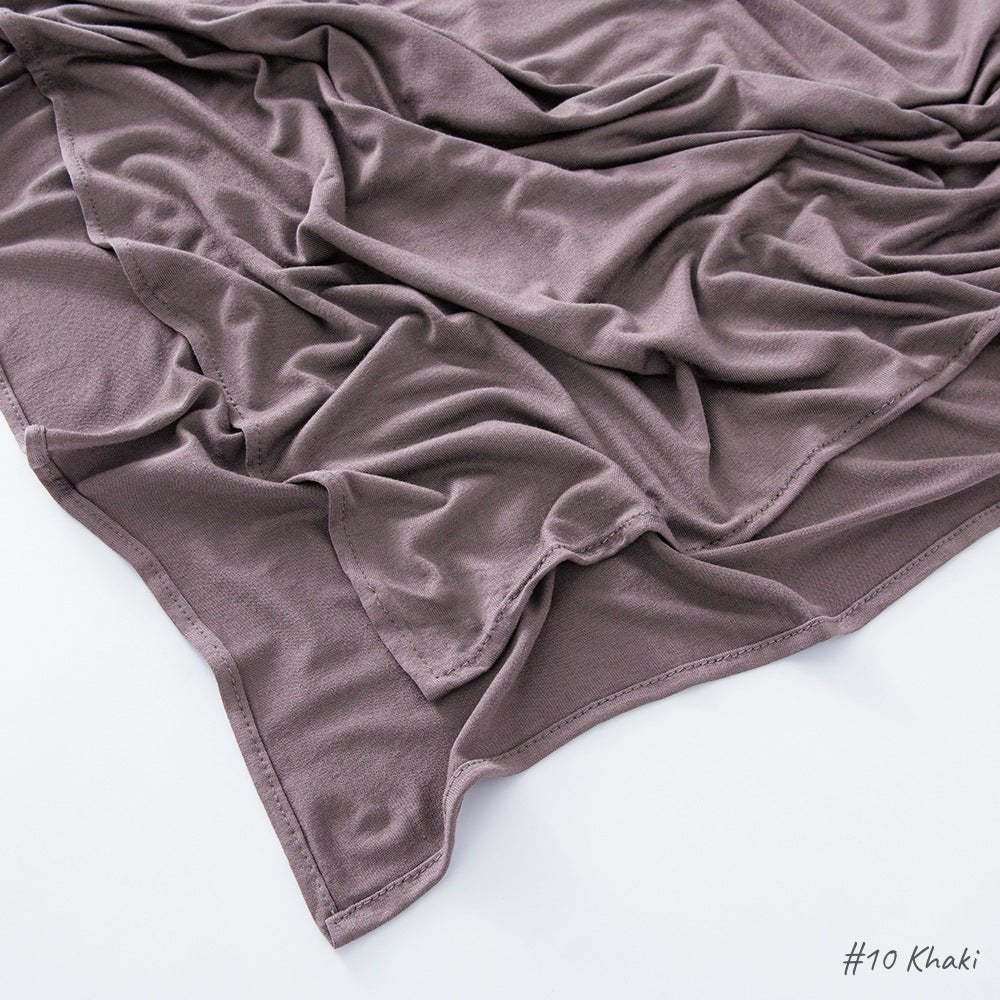 High Quality Right Angle Curled Jersey Mercerized Cotton Breathable Hijab(MH068)