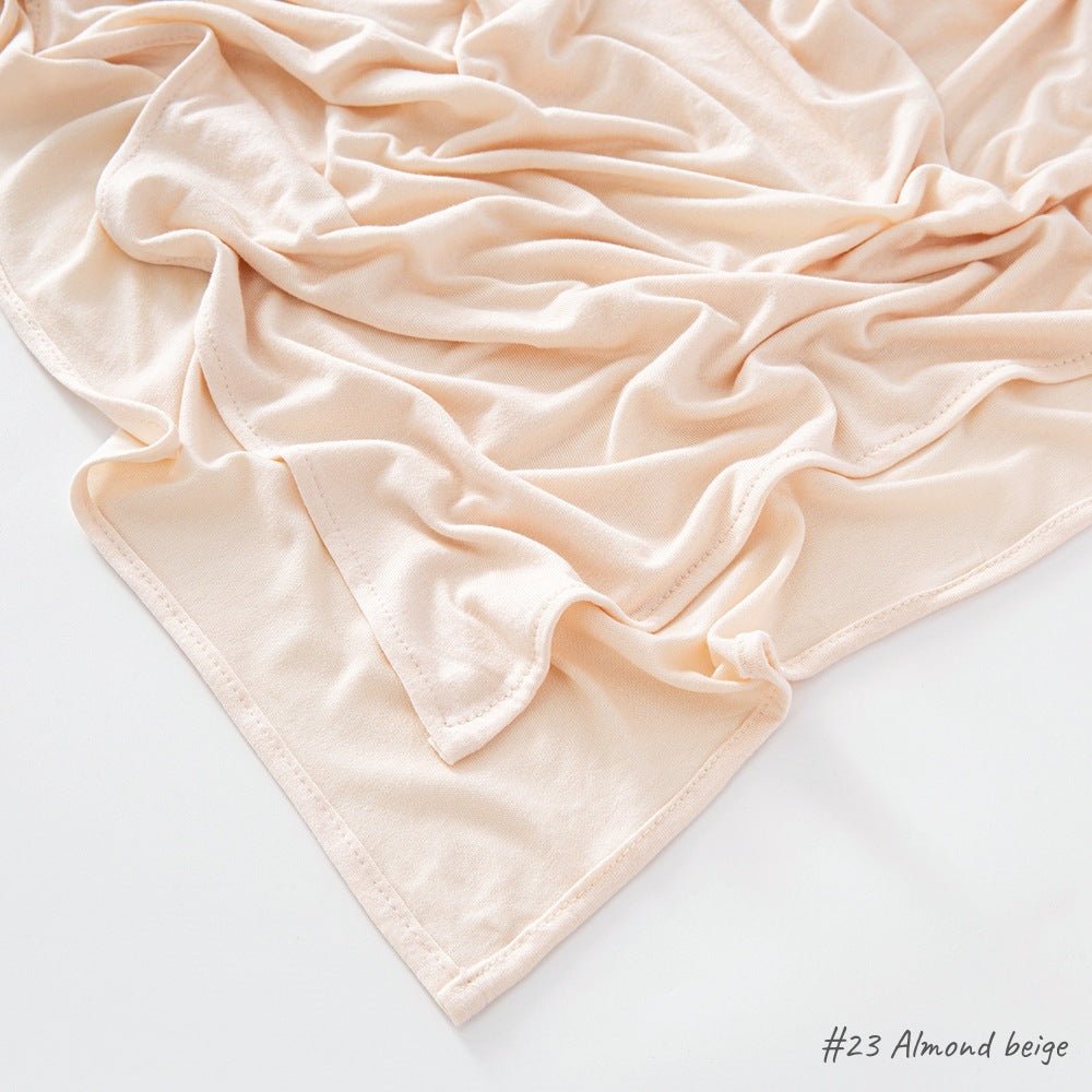 High Quality Right Angle Curled Jersey Mercerized Cotton Breathable Hijab(MH068)