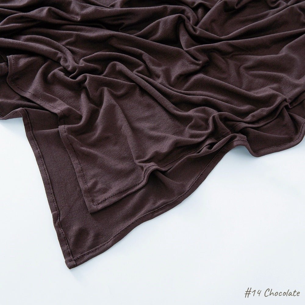 High Quality Right Angle Curled Jersey Mercerized Cotton Breathable Hijab(MH068)