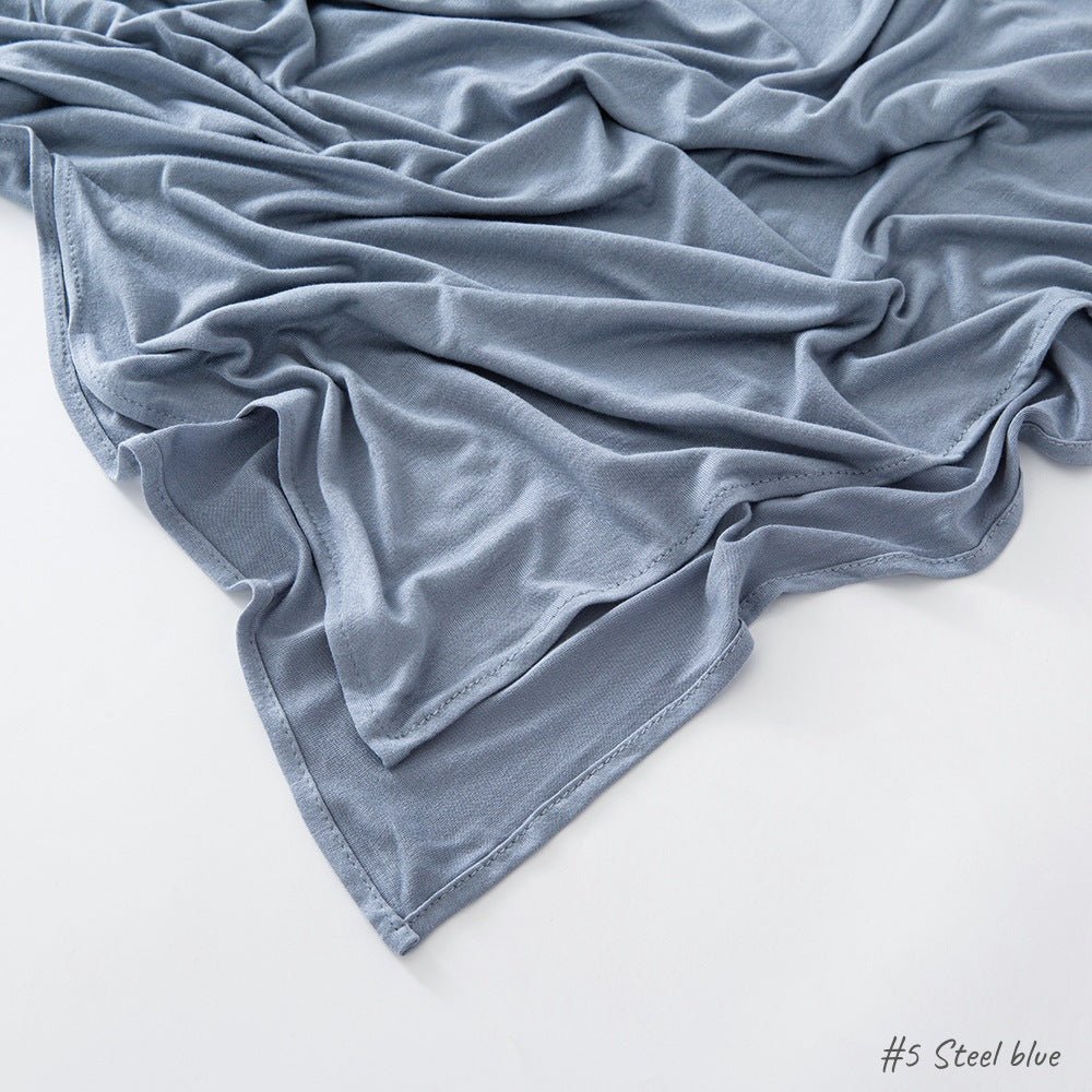 High Quality Right Angle Curled Jersey Mercerized Cotton Breathable Hijab(MH068)