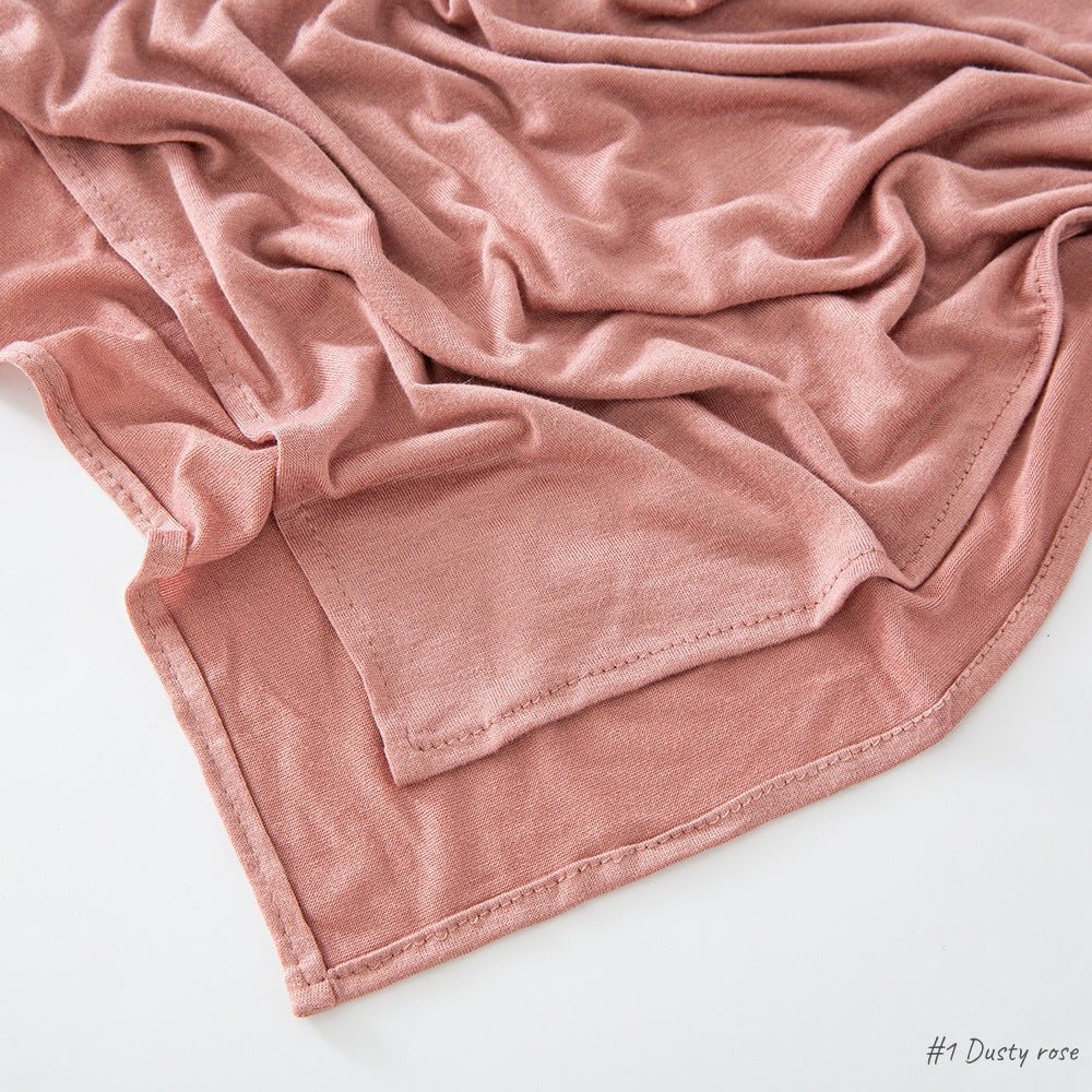 High Quality Right Angle Curled Jersey Mercerized Cotton Breathable Hijab(MH068)
