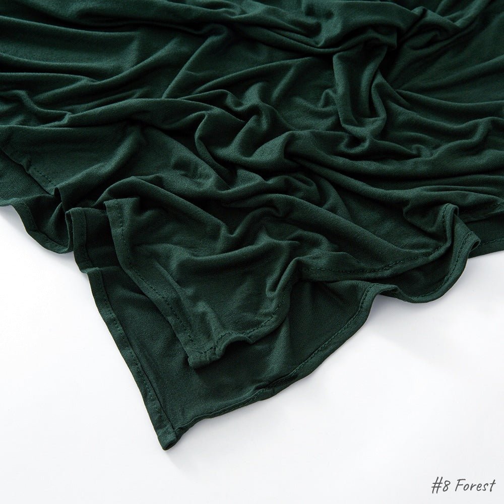 High Quality Right Angle Curled Jersey Mercerized Cotton Breathable Hijab(MH068)