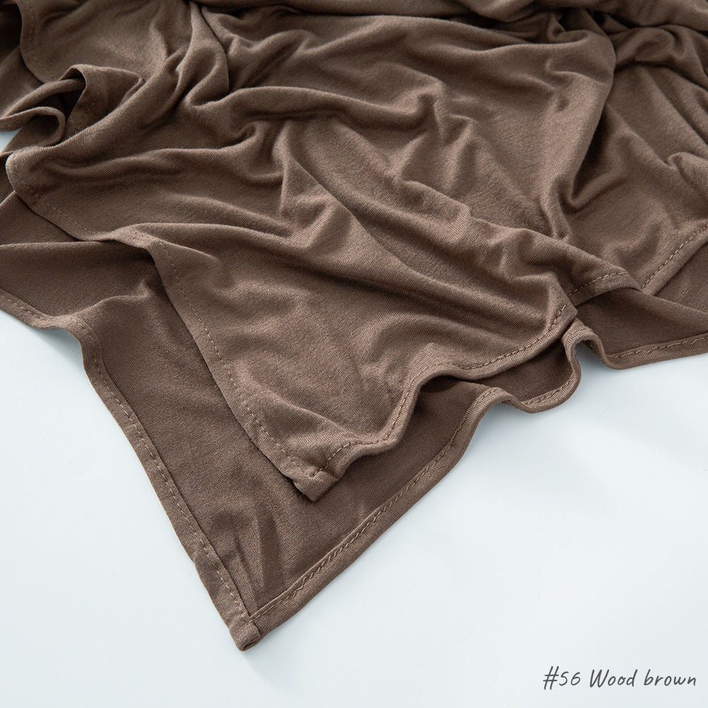 High Quality Right Angle Curled Jersey Mercerized Cotton Breathable Hijab(MH068)