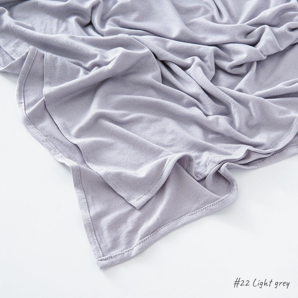 High Quality Right Angle Curled Jersey Mercerized Cotton Breathable Hijab(MH068)