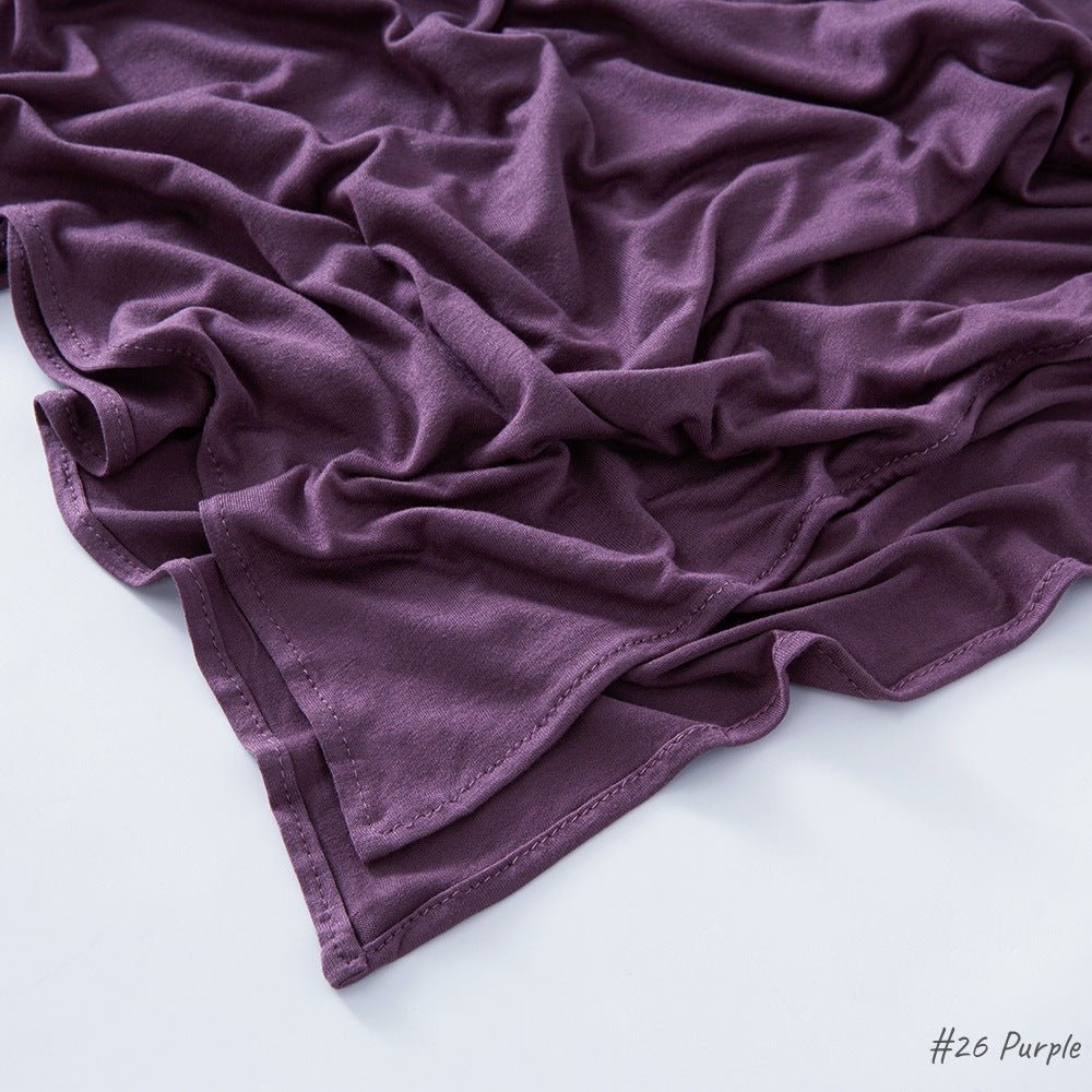 High Quality Right Angle Curled Jersey Mercerized Cotton Breathable Hijab(MH068)