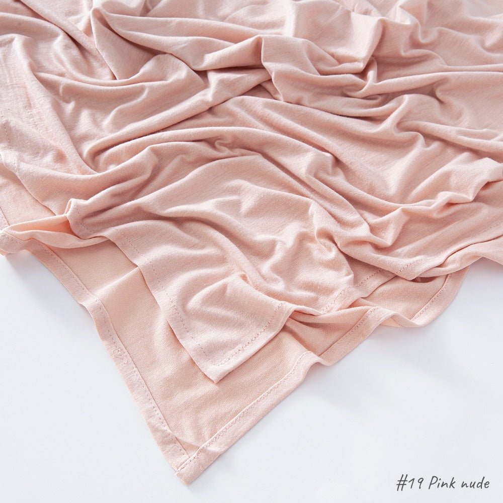 High Quality Right Angle Curled Jersey Mercerized Cotton Breathable Hijab(MH068)