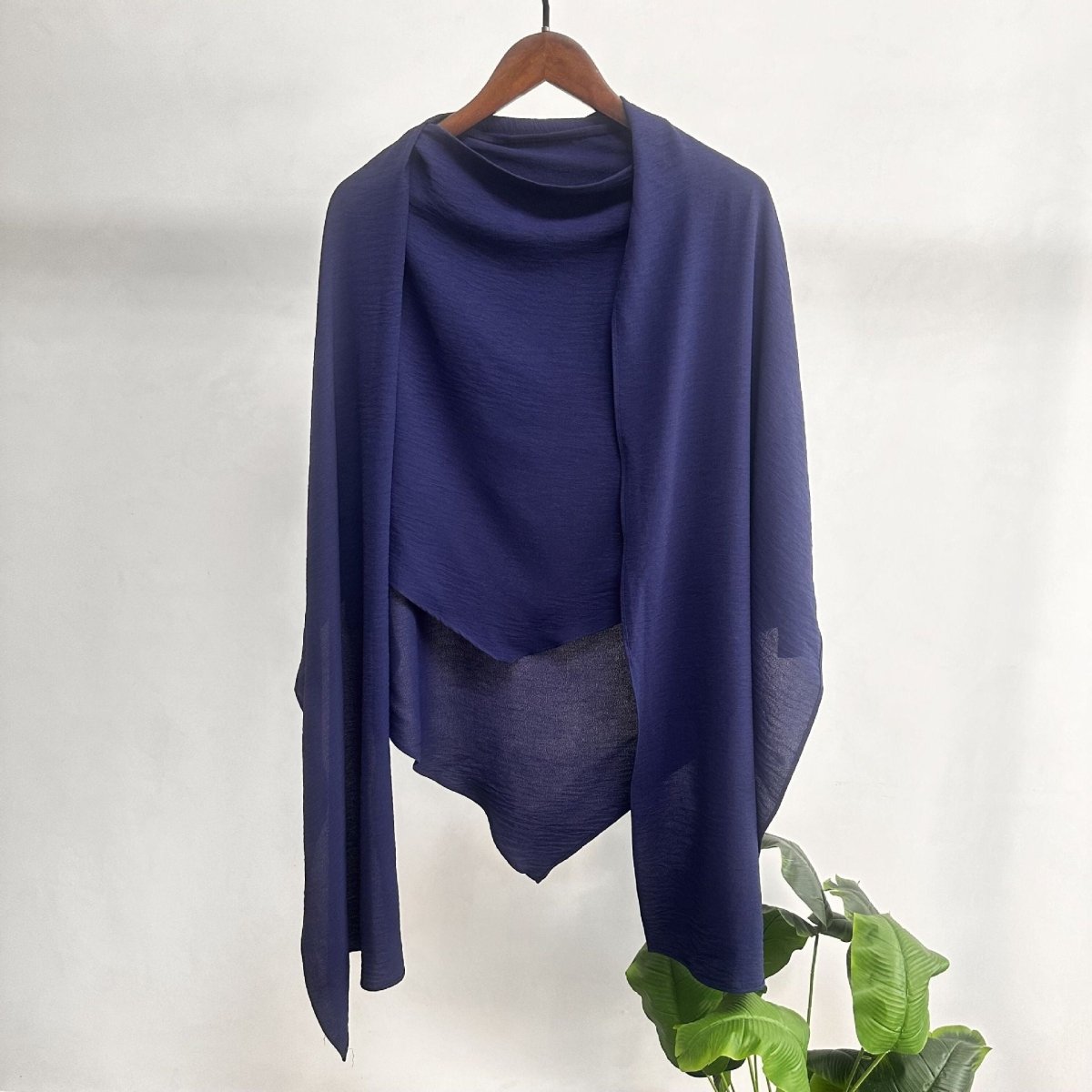 Fashion Single Layer Hijab Shawl With Scarf (MH082)