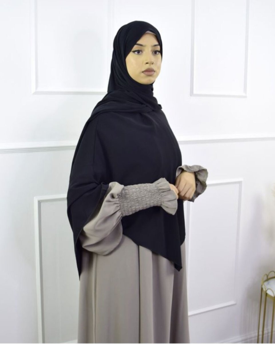Fashion Single Layer Hijab Shawl With Scarf (MH082)