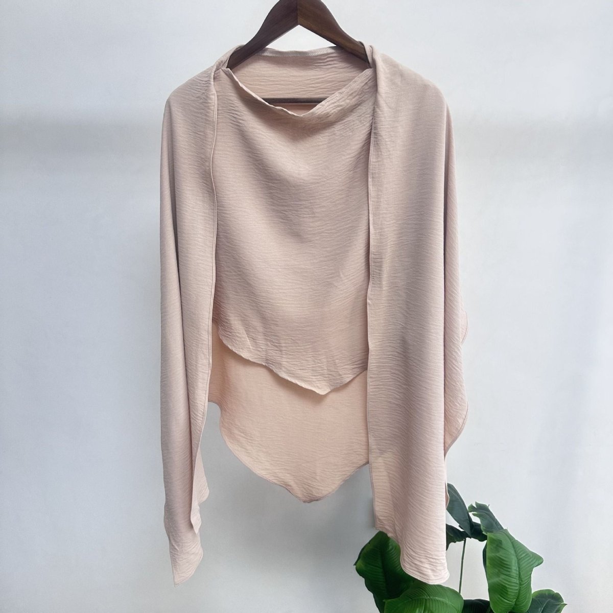 Fashion Single Layer Hijab Shawl With Scarf (MH082)
