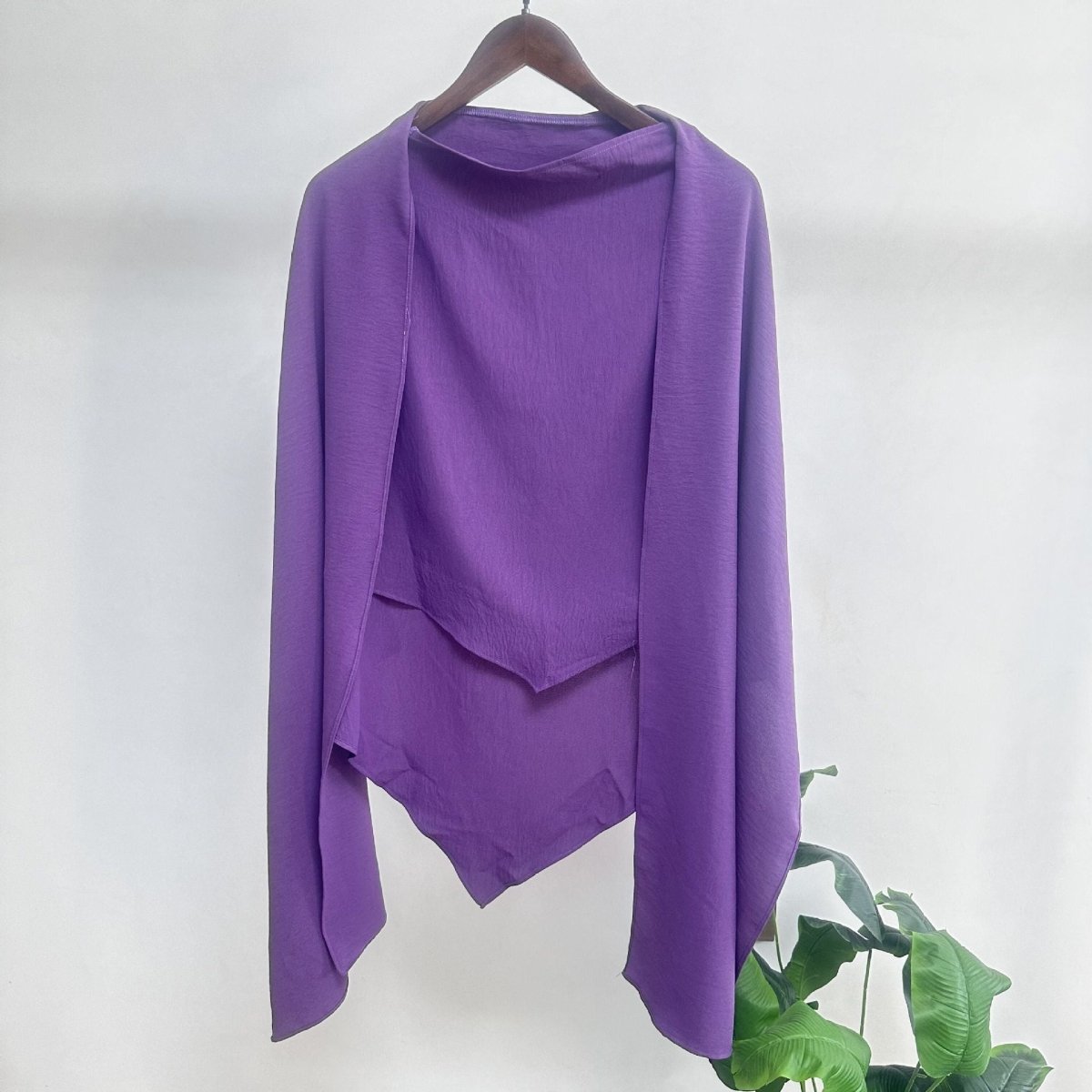 Fashion Single Layer Hijab Shawl With Scarf (MH082)
