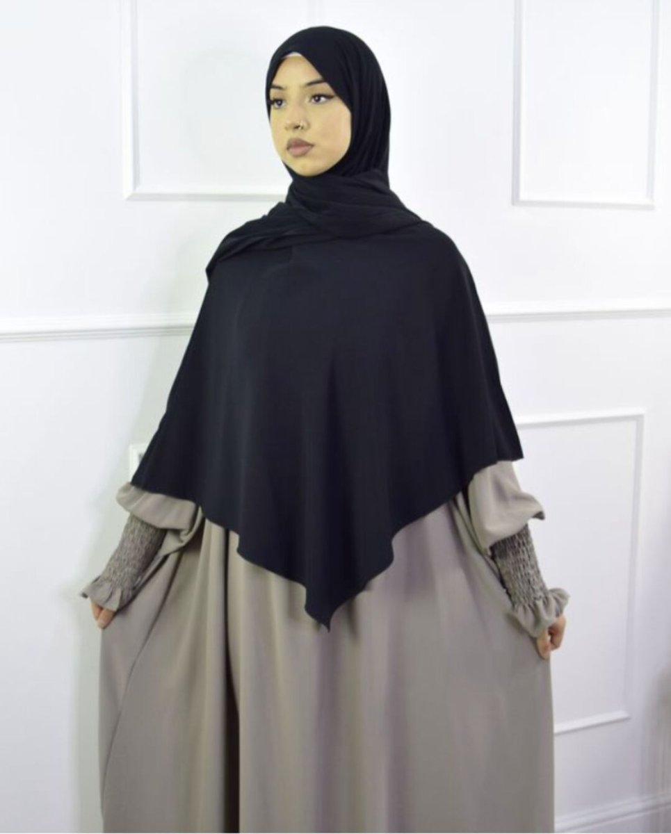 Fashion Single Layer Hijab Shawl With Scarf (MH082)