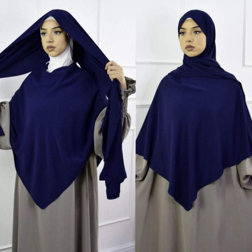 Fashion Single Layer Hijab Shawl With Scarf (MH082)