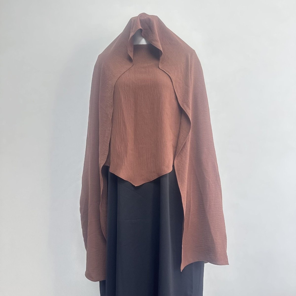 Fashion Single Layer Hijab Shawl With Scarf (MH082)