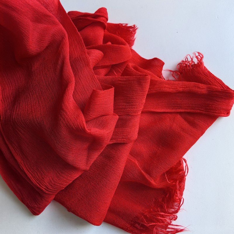 Cotton Tassel Hijab | Crepe Tassel Hijab (MH086)