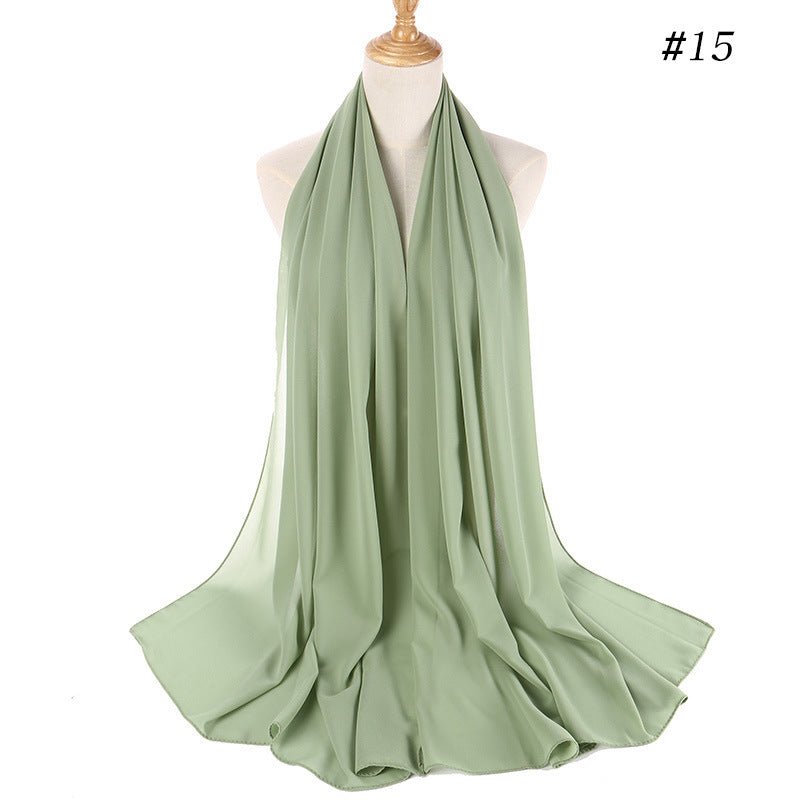 MH089 Pearl Chiffon Bubble Hijab