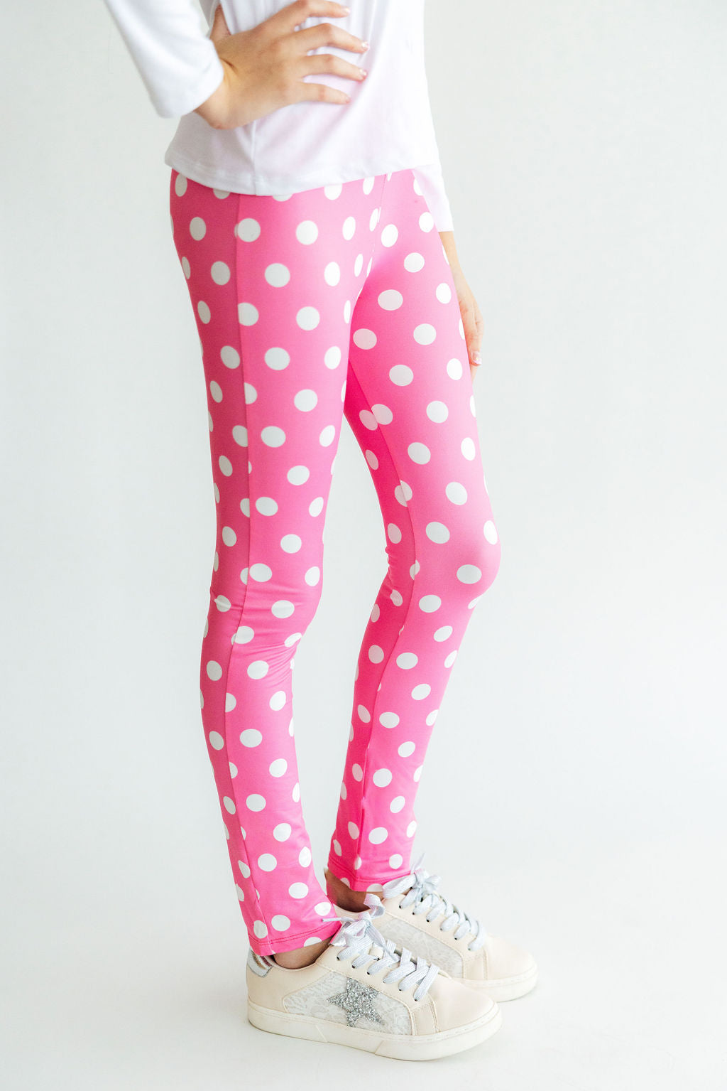 Pink Polka Dots Leggings