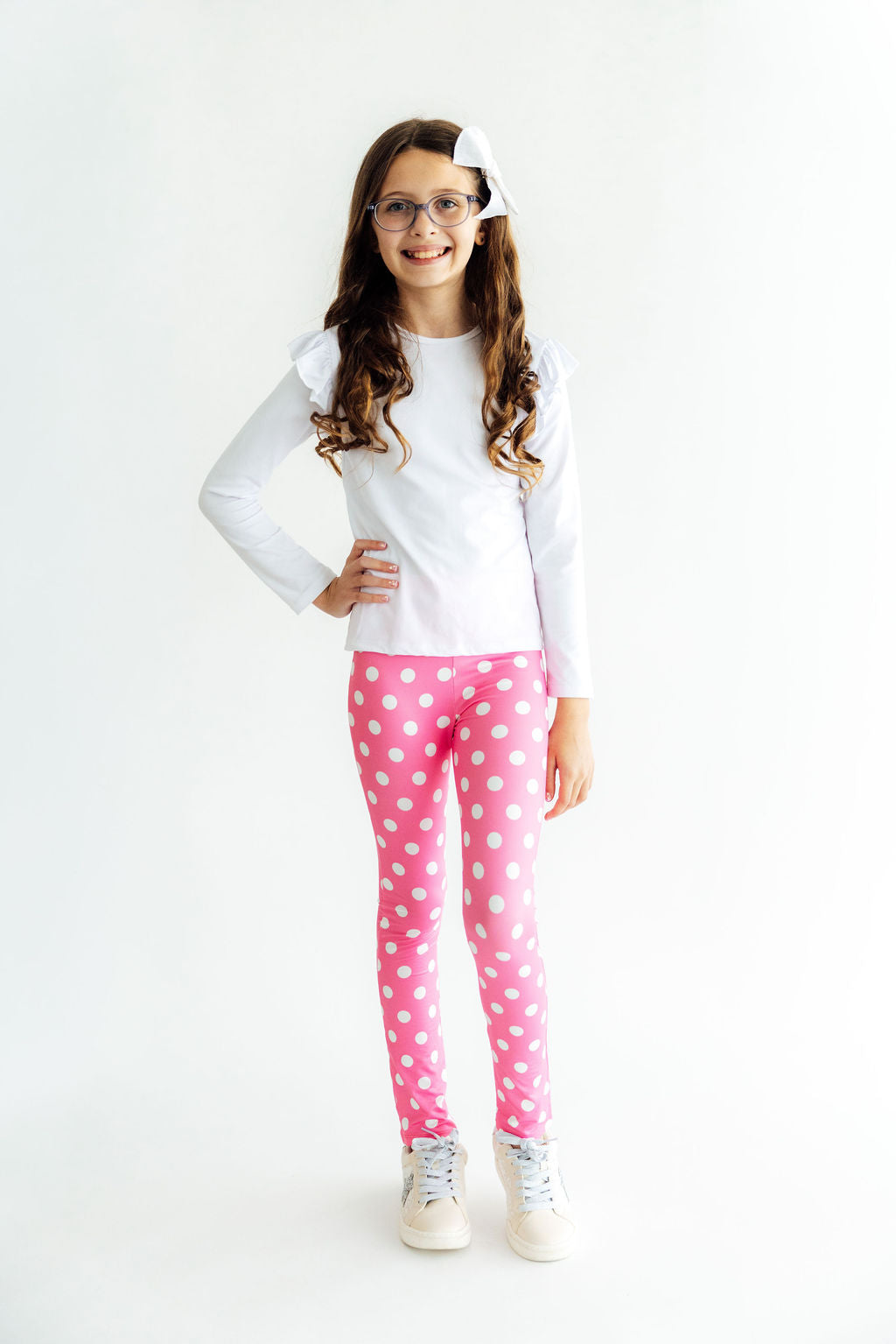 Pink Polka Dots Leggings