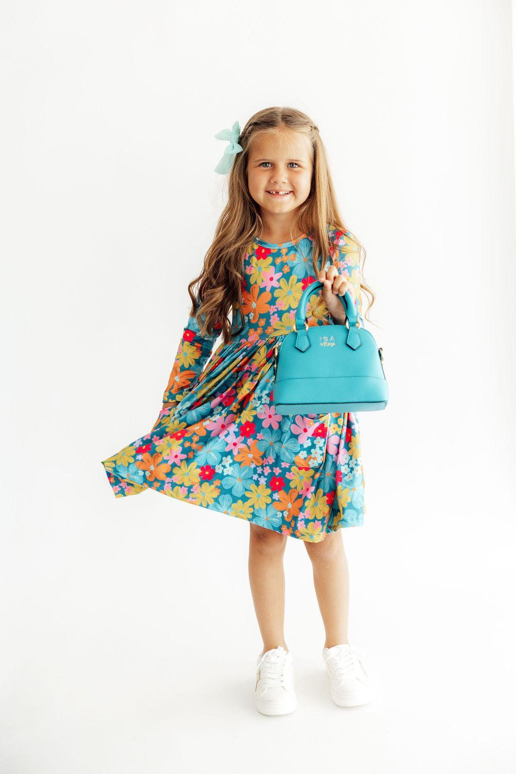 Caribbean Blue Girl's Crossbody Purse