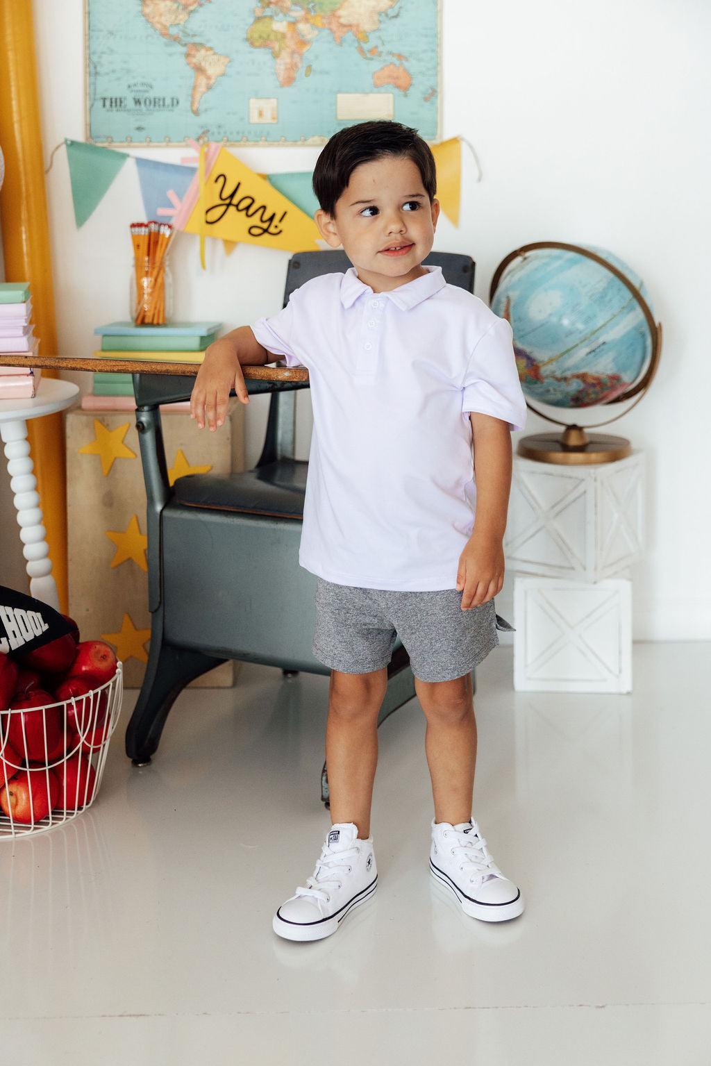 Boys Heather Gray Play Shorts