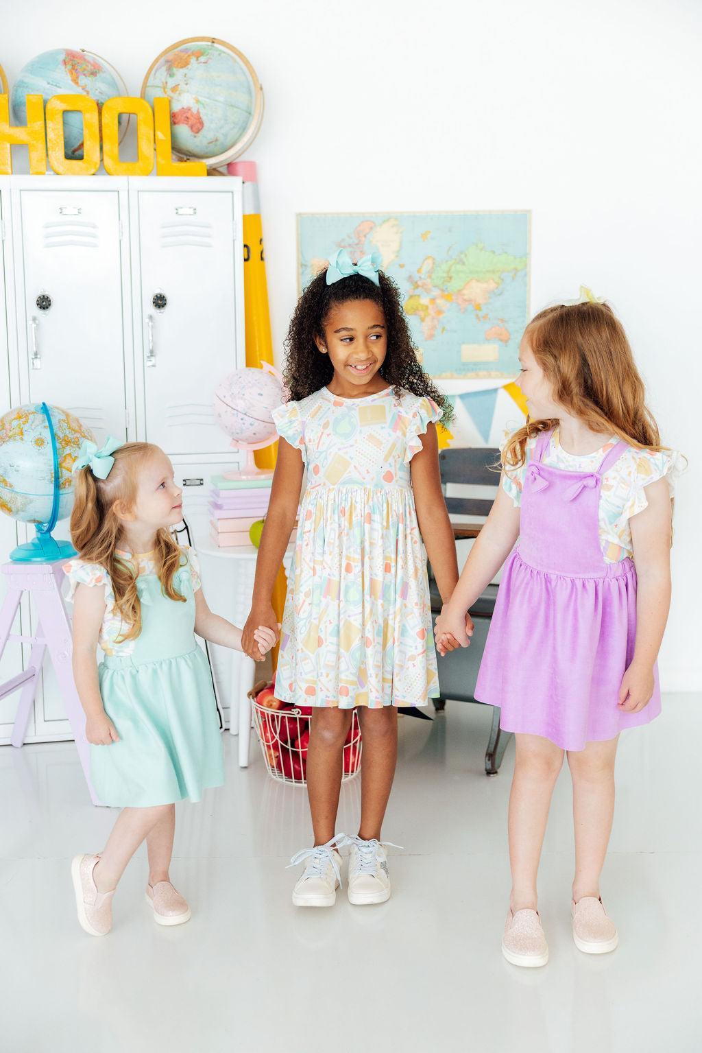 Campus Cutie Flutter Sleeve Twirl Dress