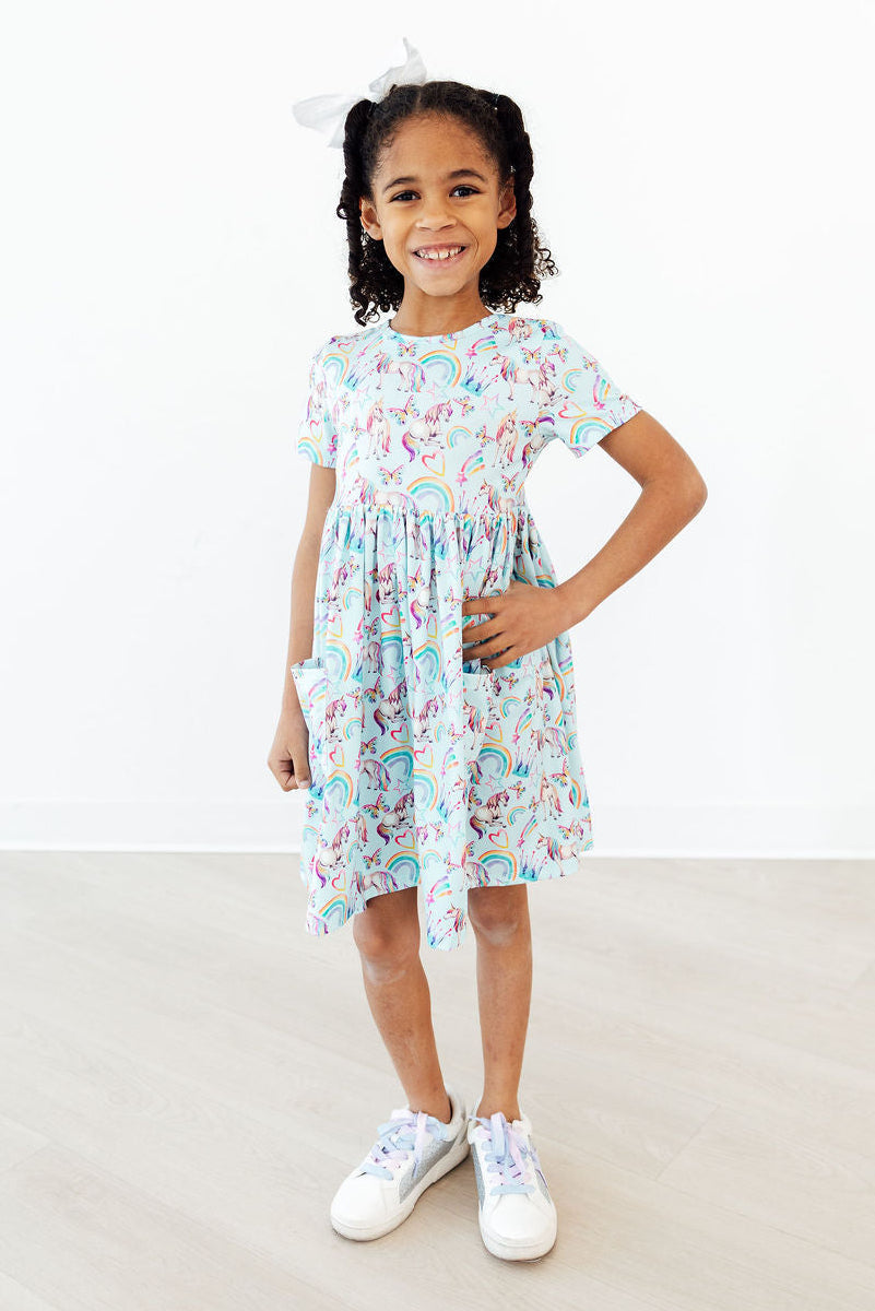 Unicorn Queen S/S Pocket Twirl Dress