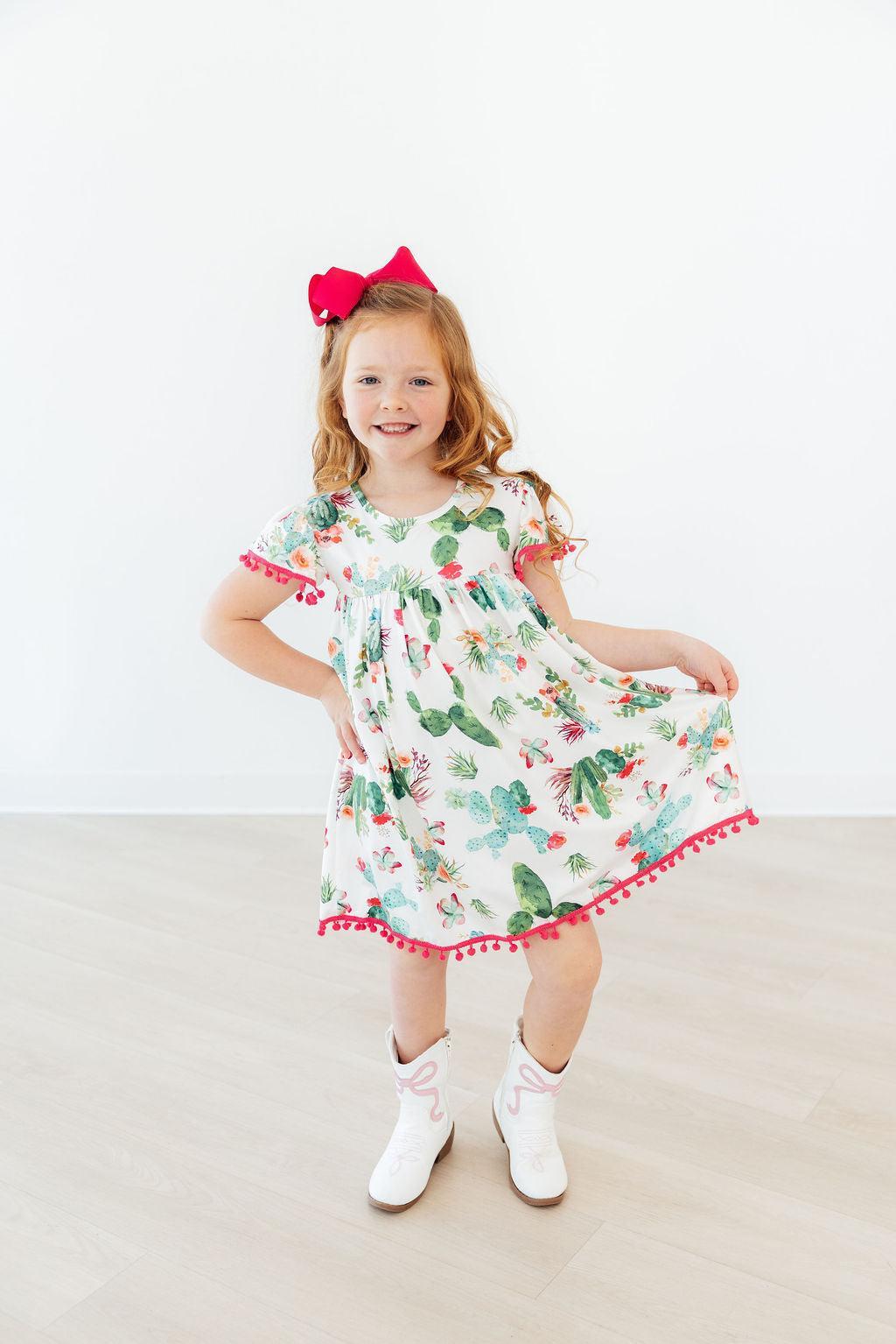Cute Cactus Pom Pom Dress