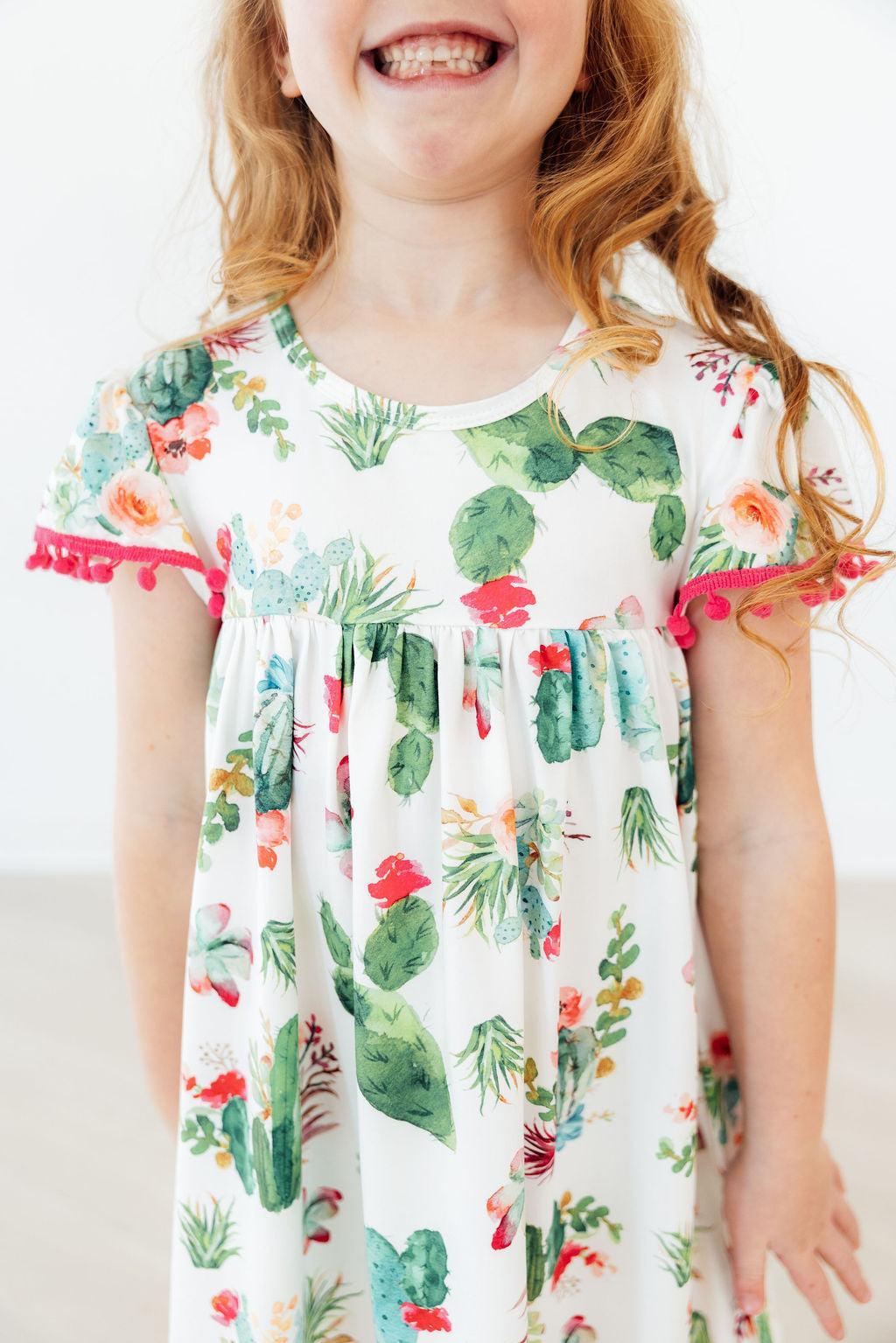 Cute Cactus Pom Pom Dress