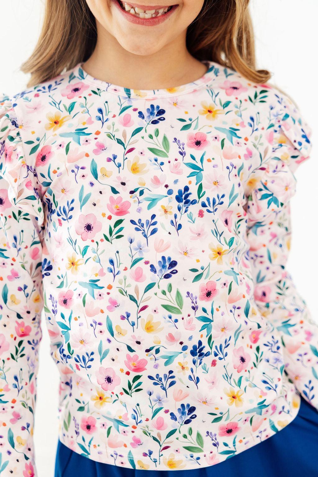Morning Meadows L/S Ruffle Tee