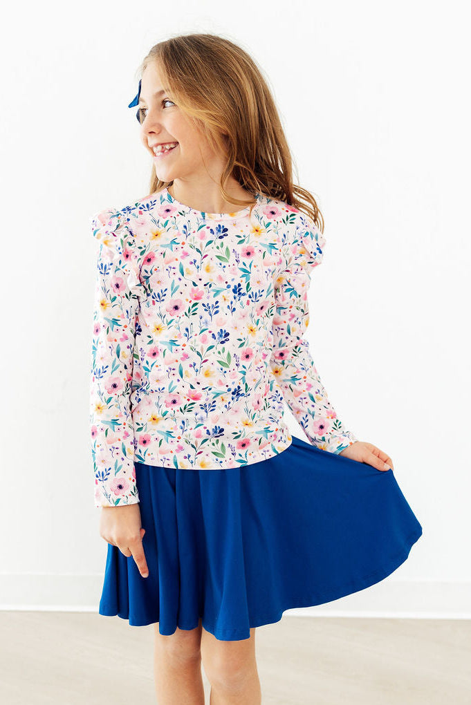 Morning Meadows L/S Ruffle Tee
