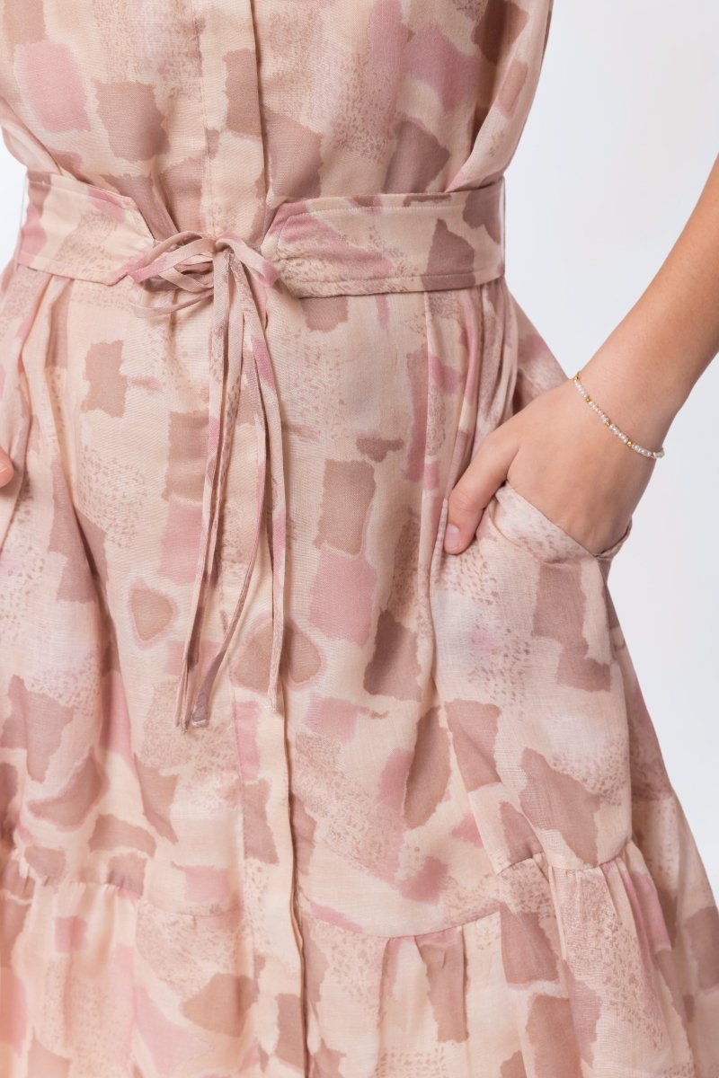 Miley Dress (Pink/Khaki)