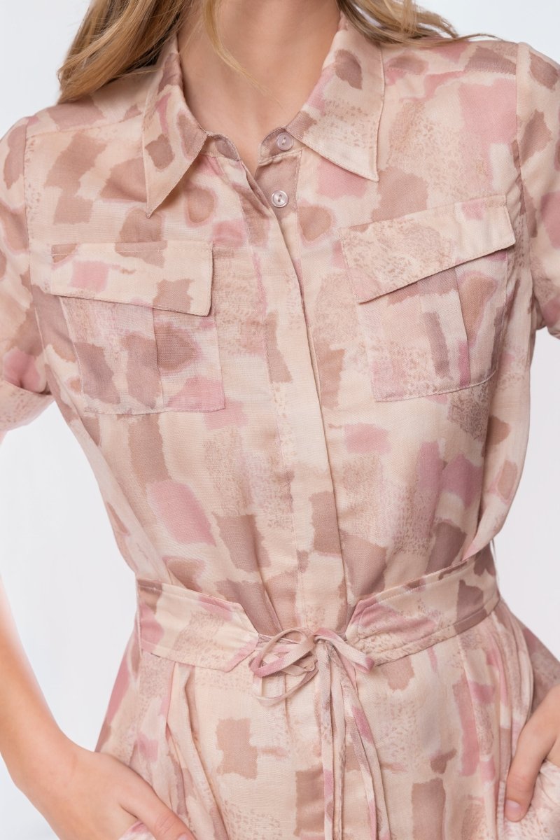 Miley Dress (Pink/Khaki)