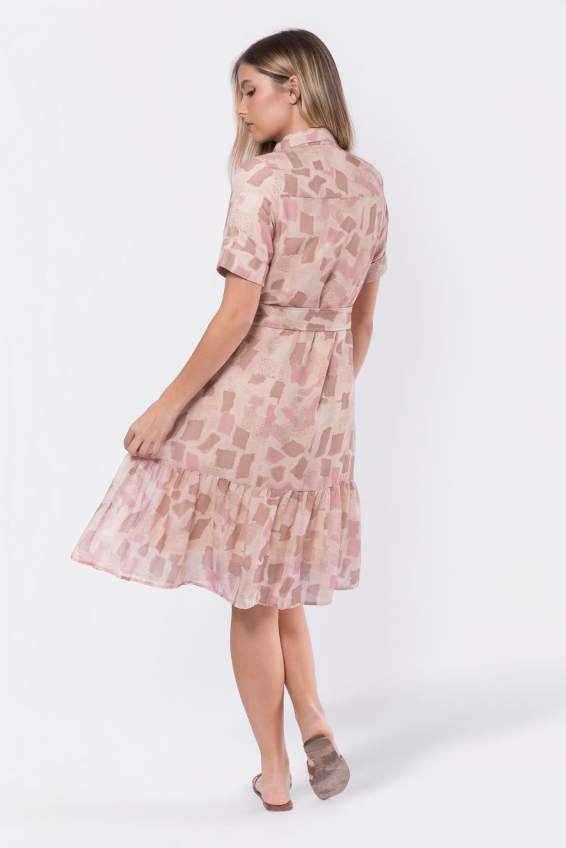 Miley Dress (Pink/Khaki)