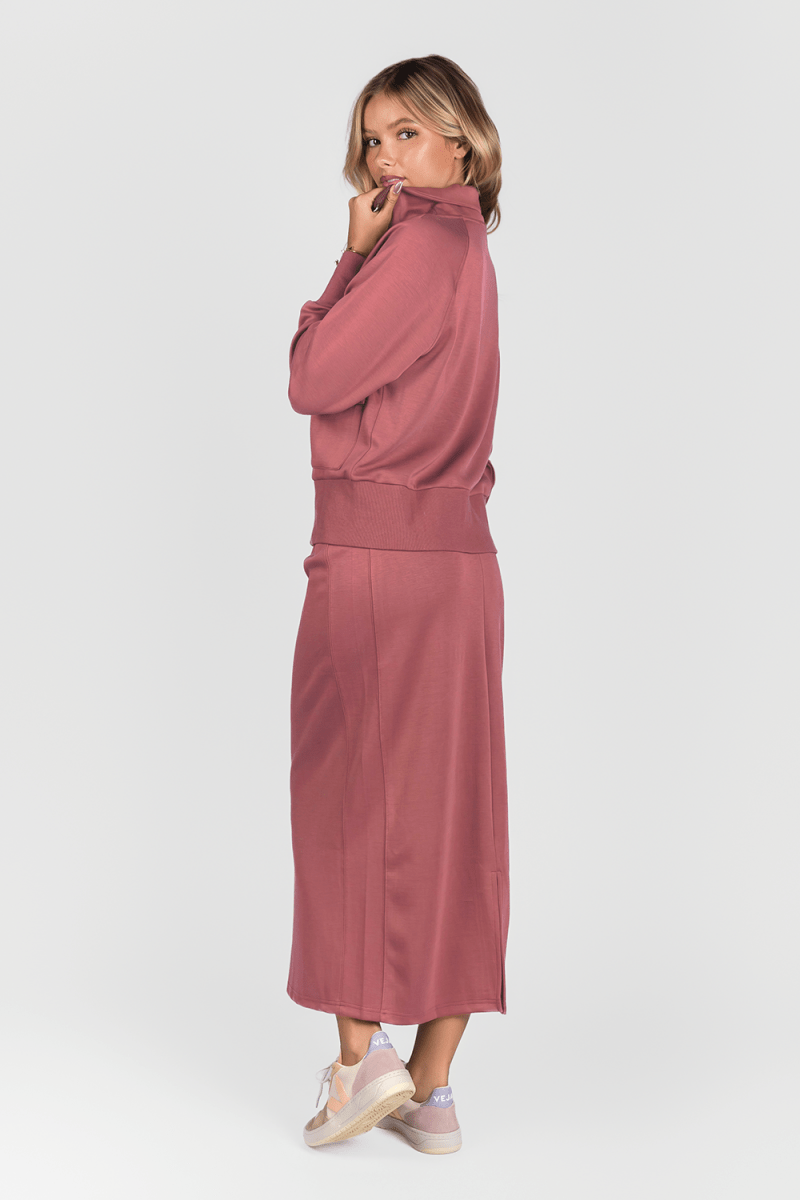 Mina Zip Up Jacket (Dusty Rose)