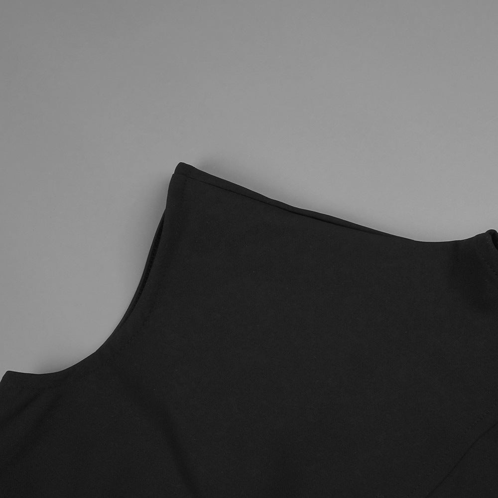 Minimalist Sleeveless Fitted Maxi Dress (MS382)