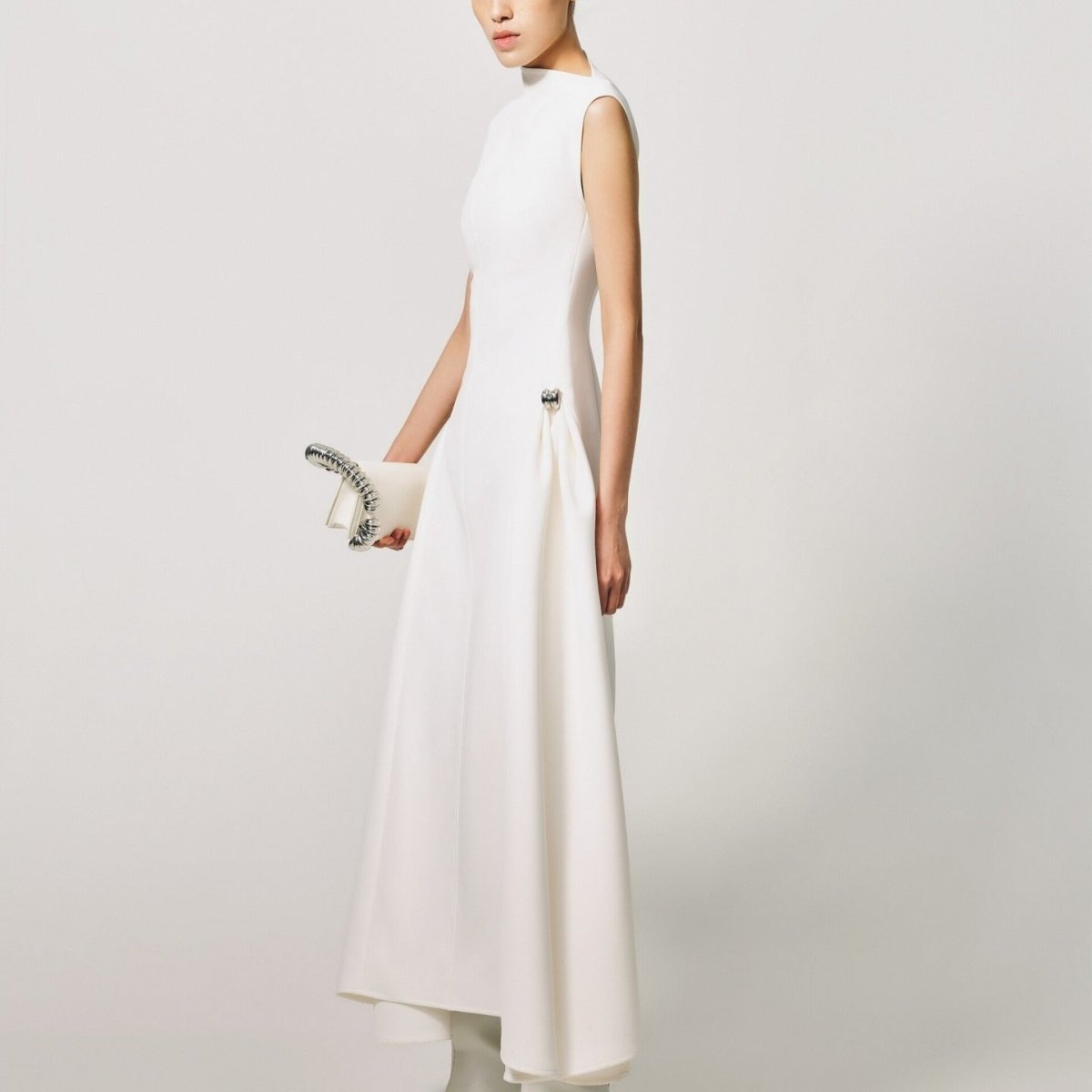 Minimalist Sleeveless Fitted Maxi Dress (MS382)