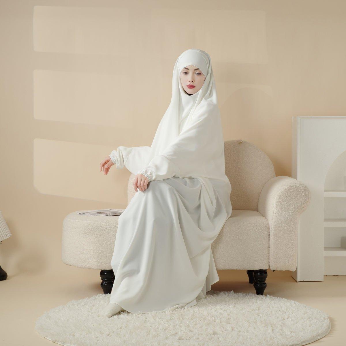 Viscose Niqab Attached 1-Piece Plain Jilbab (MJ005)