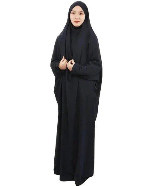 Viscose Niqab Attached 1-Piece Plain Jilbab (MJ005)