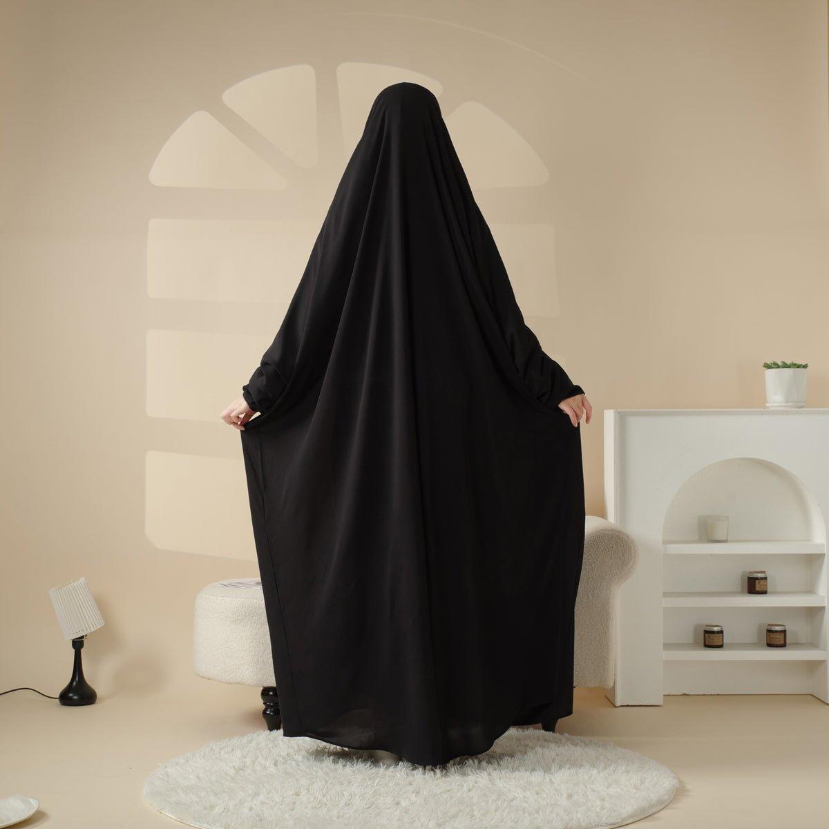 Viscose Niqab Attached 1-Piece Plain Jilbab (MJ005)
