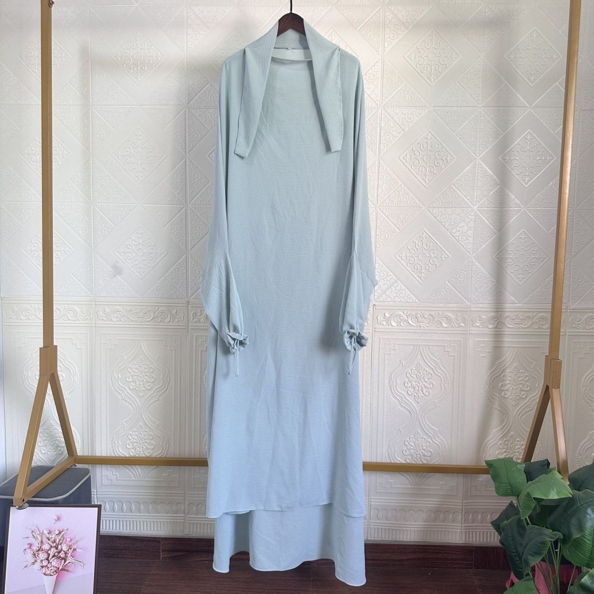 Solid Color Jilbab with Pockets (MJ016)