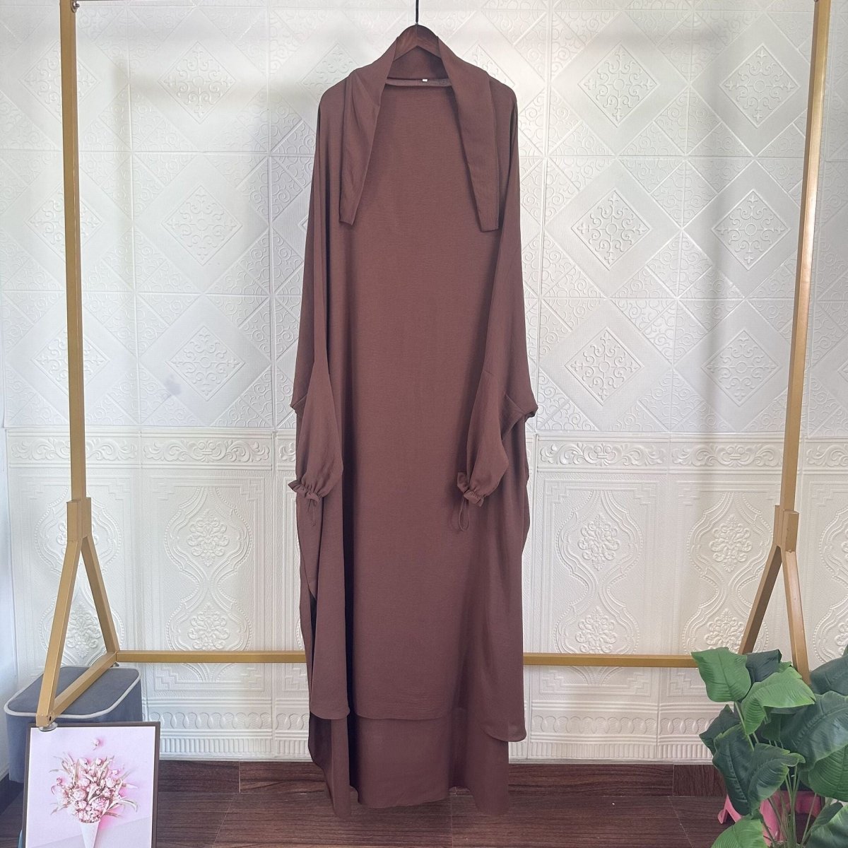 Solid Color Jilbab with Pockets (MJ016)