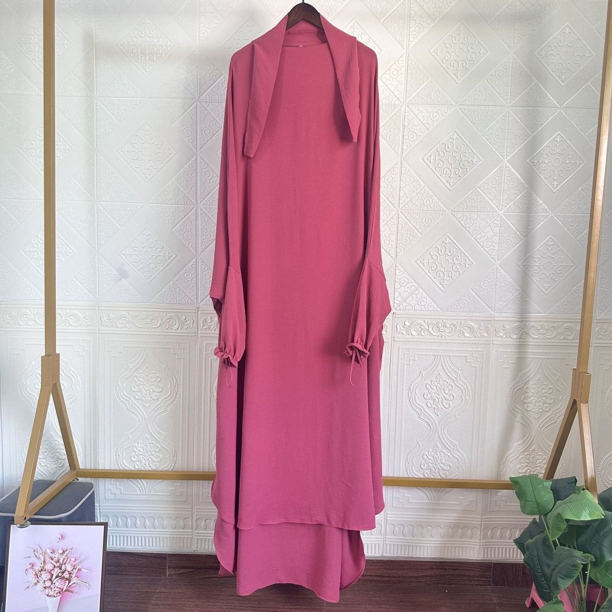 Solid Color Jilbab with Pockets (MJ016)