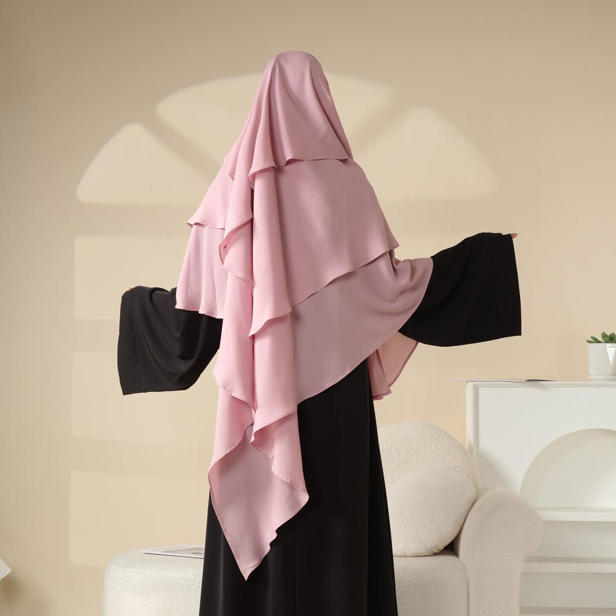 Three Layered Chiffon Khimar (MK002)